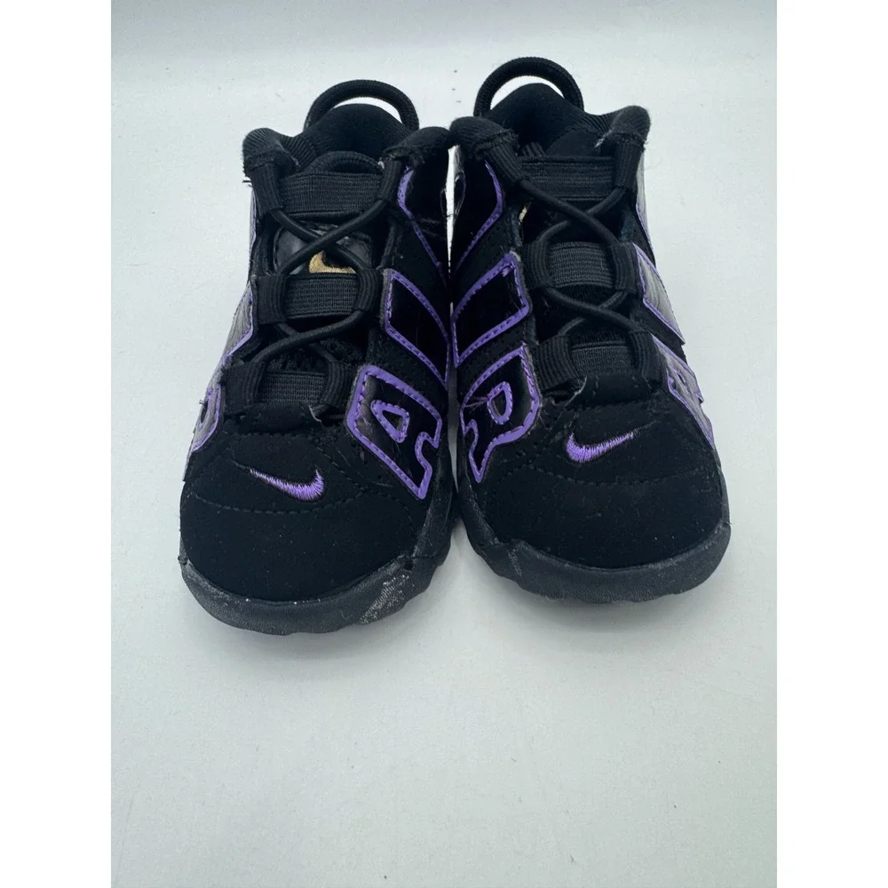 Nike Air More Uptempo Action Black Grape Baby Toddler Child Size 7C DX5956-001
